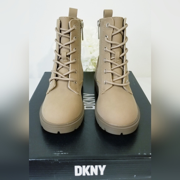 DKNY Stassi Menia Embellished Rhinestones Combat Boots - Picture 7 of 13
